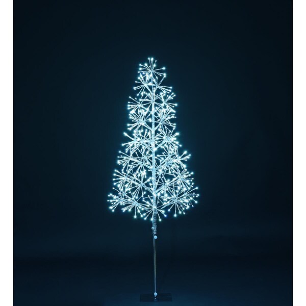 Queens Of Christmas 5 ft. Pure White Starburst LED Tree - LED-TR3D05-LPW