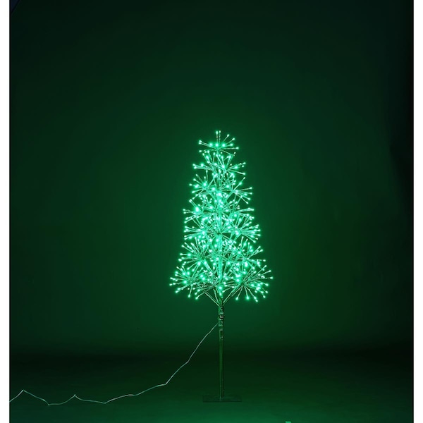 Queens Of Christmas 4 ft. Starburst LED Tree, Green - LED-TR3D04-LGR