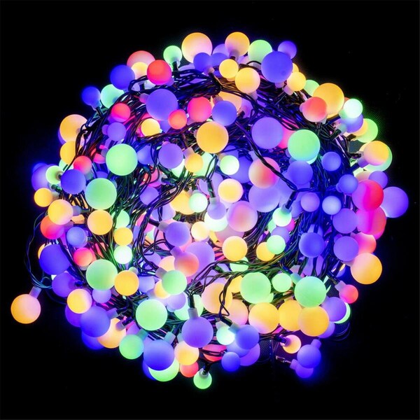 Vickerman 103 ft. 400 Light LED 3 Cherry Set with Green Wire, Multi Color - X22G340