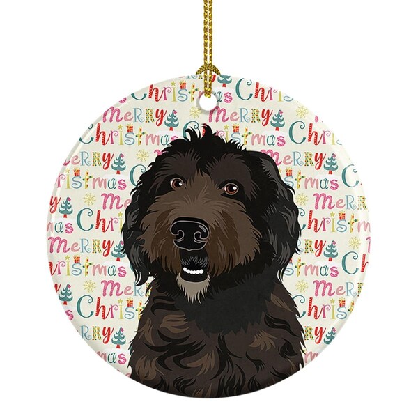 Carolines Treasures 2.8 x 2.8 in. Unisex Doodle Chocolate No.1 Christmas Ceramic Ornament - WDK2119CO1