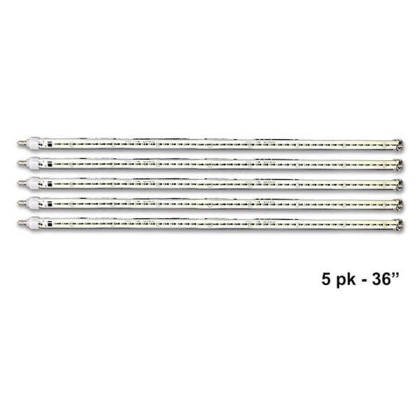 Queens Of Christmas 36 in. Snowfall Tubes Bulb, Warm White, 5PK - C9-SFTUBE-WW-03-5