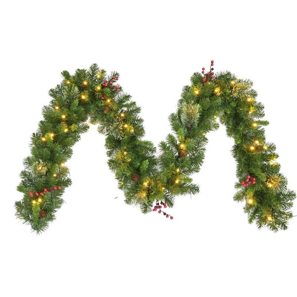 Goldengifts 10 in. x 9 ft. Home LED Prelit Garland, Warm White, 4PK - GO2741444