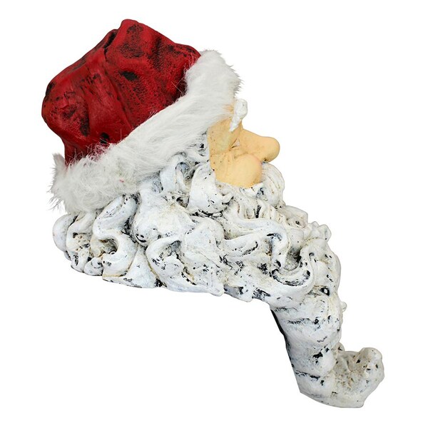 Design Toscano Ho-Ho-Hold It Santa Mantel Stocking Holder Statue - FU82976