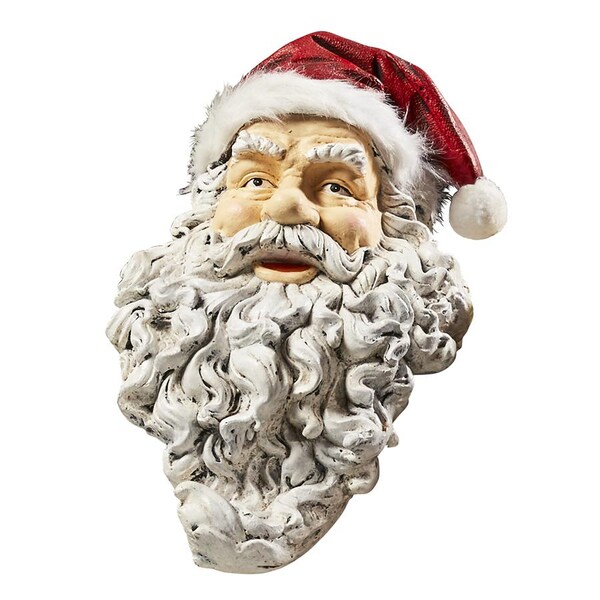 Design Toscano Ho-Ho-Hold It Santa Mantel Stocking Holder Statue - FU82976