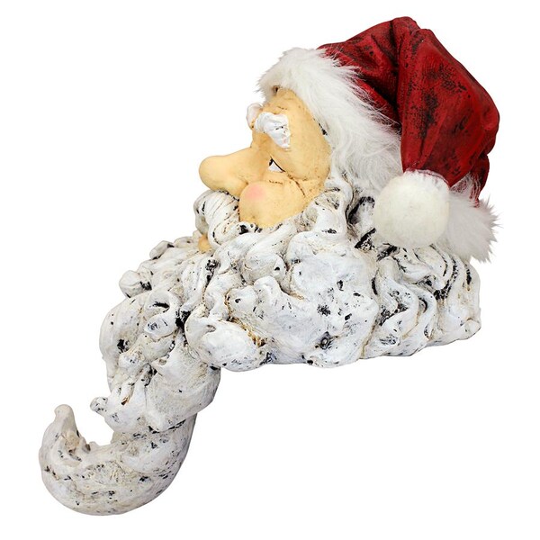 Design Toscano Ho-Ho-Hold It Santa Mantel Stocking Holder Statue - FU82976