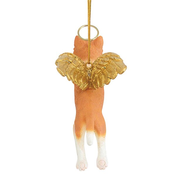 Design Toscano Honor the Feline: Orange Tabby Holiday Cat Angel Ornament - JH170738