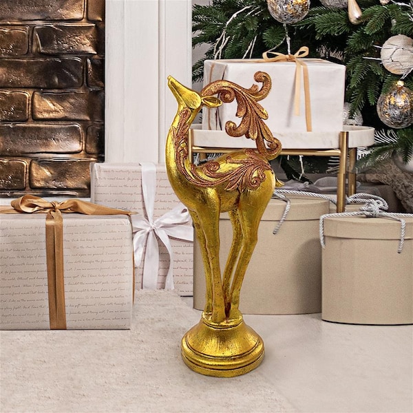 Design Toscano Santa's Romping Reindeer Christmas Statue: Each - AL21005