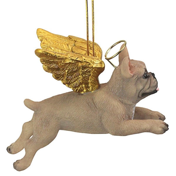 Design Toscano Honor the Pooch: French Bulldog Holiday Dog Angel Ornament - JH170717