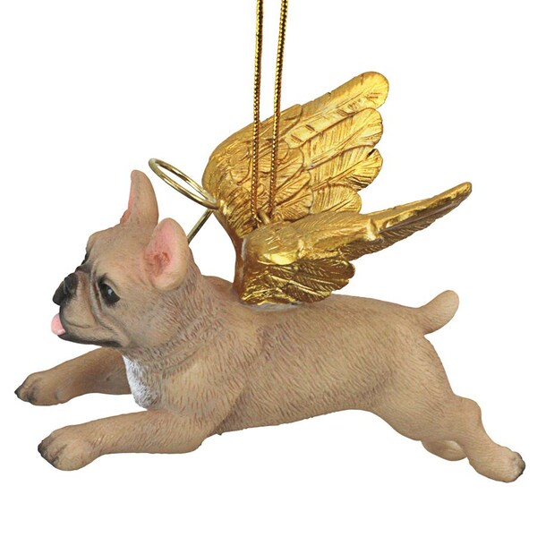 Design Toscano Honor the Pooch: French Bulldog Holiday Dog Angel Ornament - JH170717