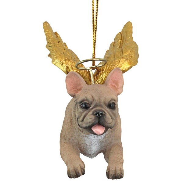 Design Toscano Honor the Pooch: French Bulldog Holiday Dog Angel Ornament - JH170717