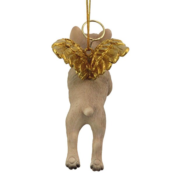 Design Toscano Honor the Pooch: French Bulldog Holiday Dog Angel Ornament - JH170717