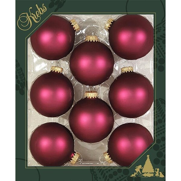 Christmas By Krebs Christmas By Krebs Garnet Velvet Ball Ornament 2-5/8 in. - CBK00180