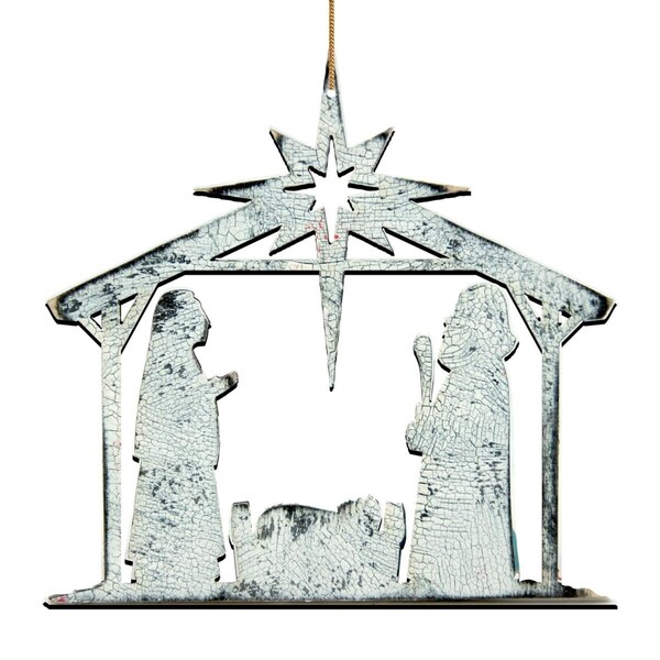 Designocracy Nativity Holy Night Wooden Magnet - 99851M