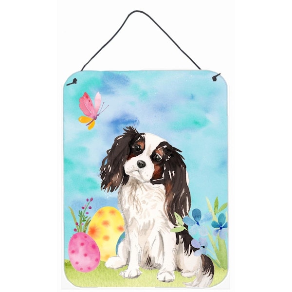 Carolines Treasures Tricolor Cavalier Spaniel Easter Wall or Door Hanging Print - BB9612DS1216