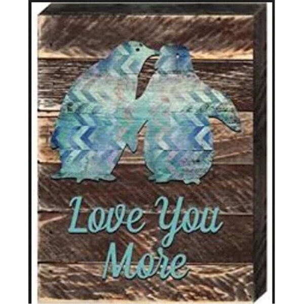 Designocracy Love You More Wooden Magnet - 99738M