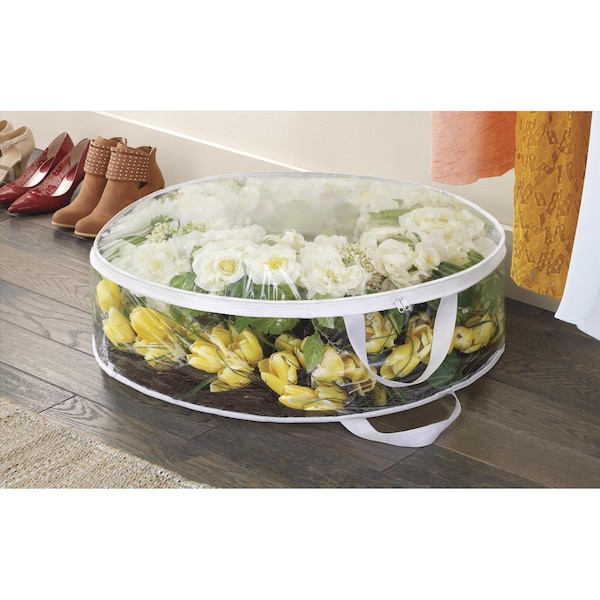 Whitmor Whitmor Clear Wreath Storage Bag 8 in. H X 30 in. W X 30 in. D - 6044-9251