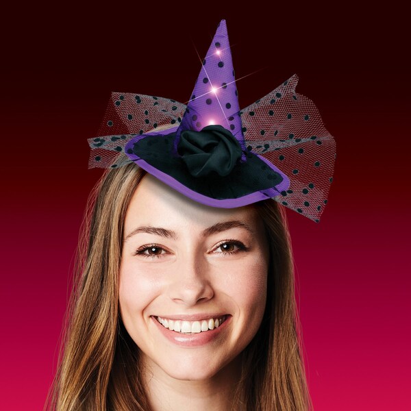 Shawshank Ledz Magic Seasons Multicoloured 5 in. Prelit Witch Hat Headbands Halloween Decor - 702907