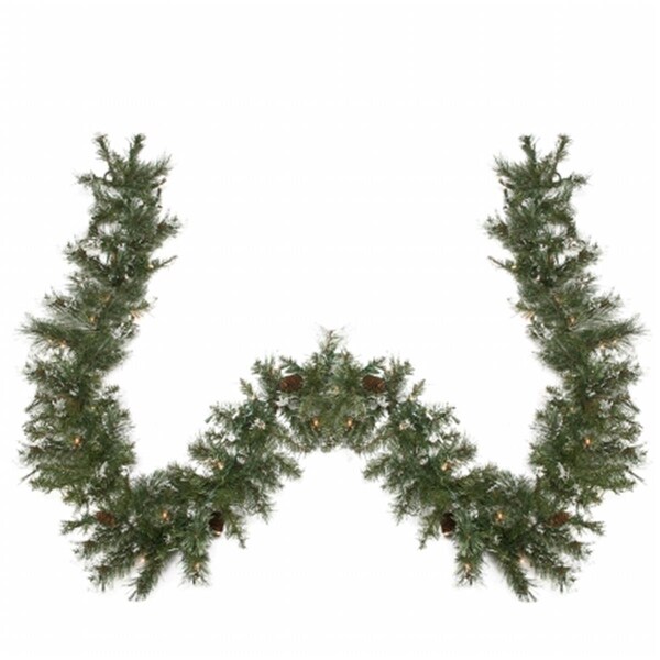 Northlight Seasonal Pre-lit Snow Mountain Pine Artificial Christmas Garland - Clear Lights - 31466960