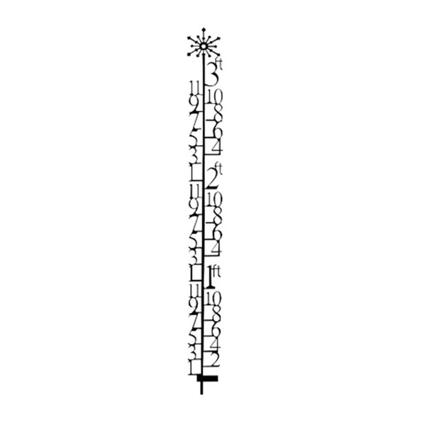 Village Wrought Iron 3' Snowflake Snow Gauge - SG-85-M