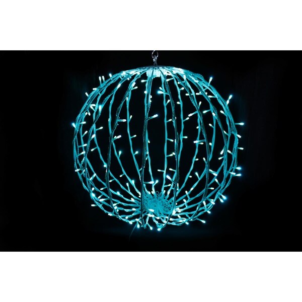Queens Of Christmas 20 in. LED Sphere Lights, Teal - 200 Count - S-200SPH-TL-20
