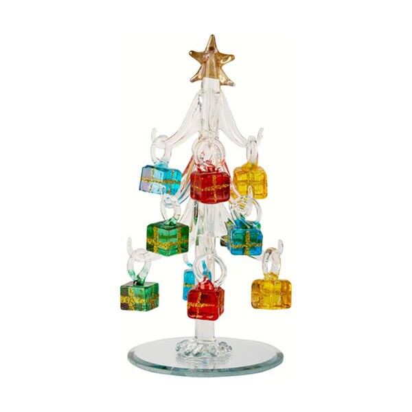 Ls Arts LS Arts Tree With Gift Box Ornaments, Clear - 6 in. - XM-425
