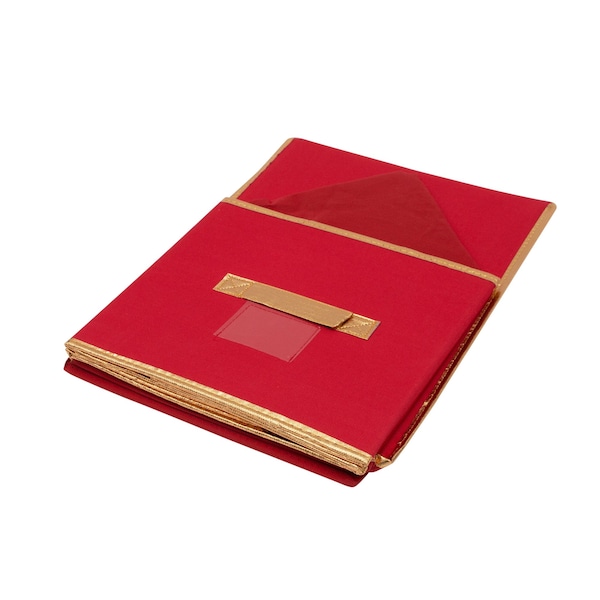 Simplify Storage Box, 11.81 in L, 15.75 in W, 11.81 in H, Red, Polyester - 9071-RED
