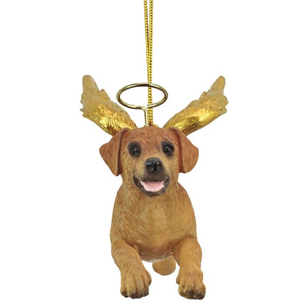 Design Toscano Honor the Pooch: Golden Retriever Holiday Dog Angel Ornament - JH170721