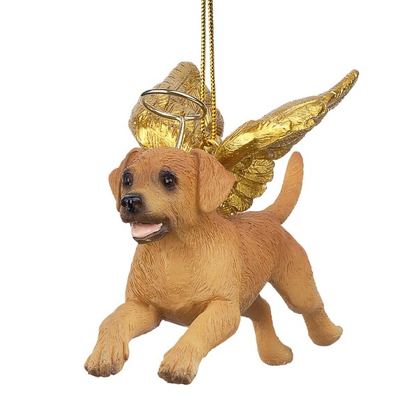 Design Toscano Honor the Pooch: Golden Retriever Holiday Dog Angel Ornament - JH170721