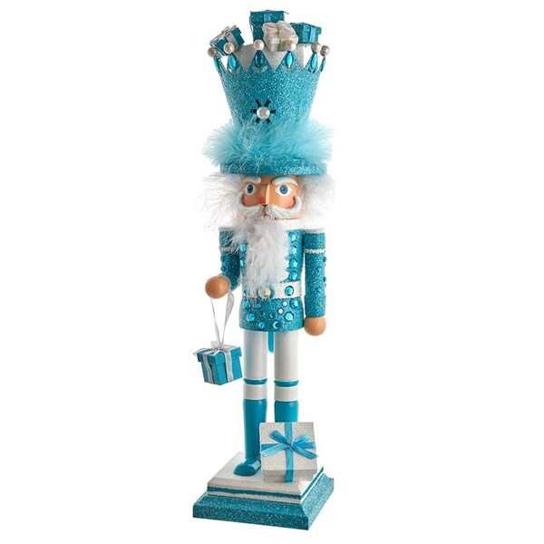 Hollywood Nutcrackers 18 in. Hollywood Blue Giftbox Soldier Nutcracker - HA0686