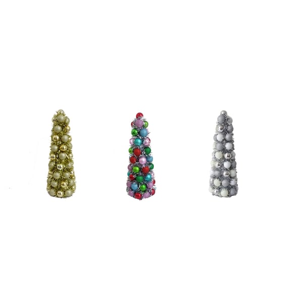 Fc Young FC Young Assorted Glitter Ball Cone Christmas Tree 18 in. - CTB-ACE