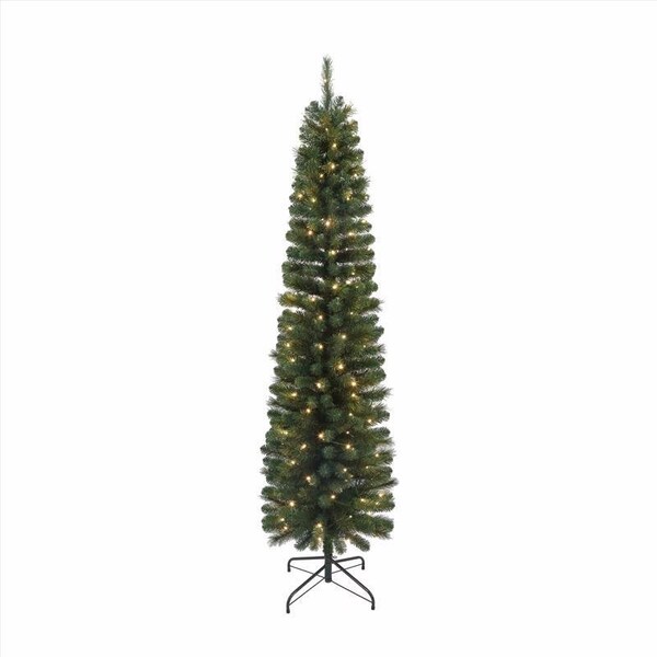 Celebrations Celebrations 7 ft. Pencil LED 150 ct Christmas Tree - 22-283-355-LEDW