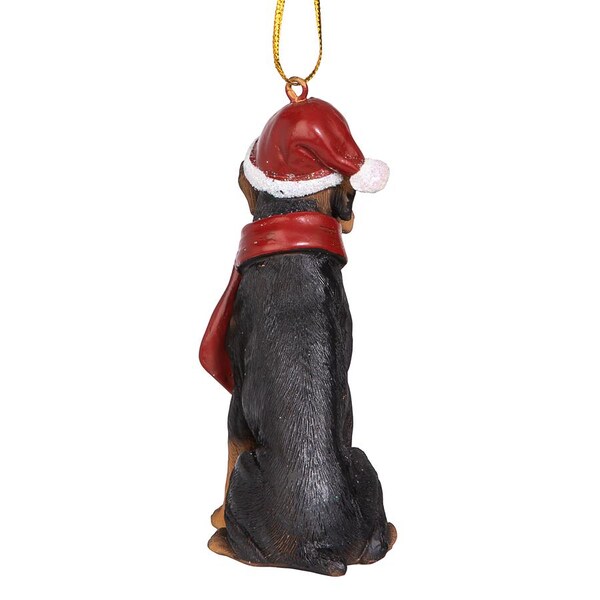 Design Toscano Doberman Pinscher Holiday Dog Ornament Sculpture - JH576309