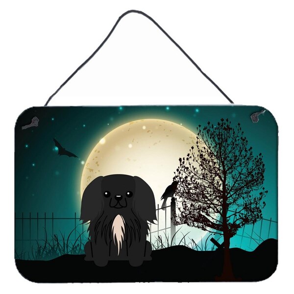 Carolines Treasures Halloween Scary Pekingnese Black Wall or Door Hanging Prints - BB2297DS812