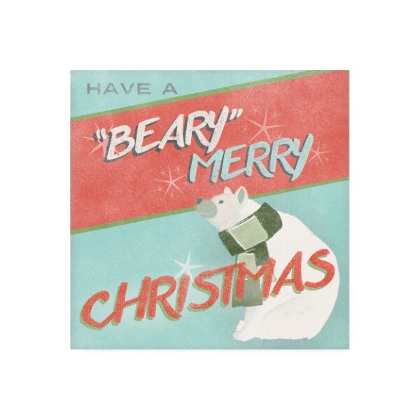 Trademark Fine Art June Erica Vess 'Retro Christmas Ii' Canvas Art, 18x18 - WAG10654-C1818GG