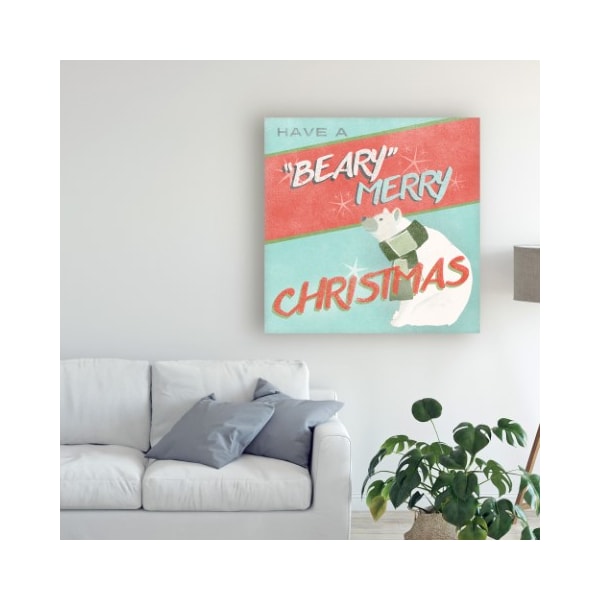 Trademark Fine Art June Erica Vess 'Retro Christmas Ii' Canvas Art, 18x18 - WAG10654-C1818GG
