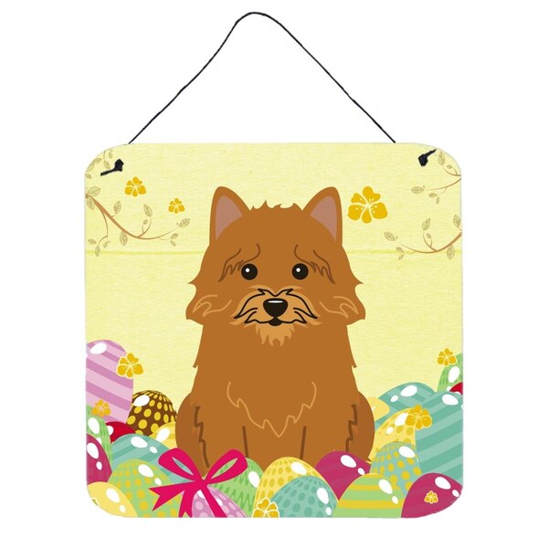 Carolines Treasures Easter Eggs Norwich Terrier Wall or Door Hanging Prints - BB6020DS66