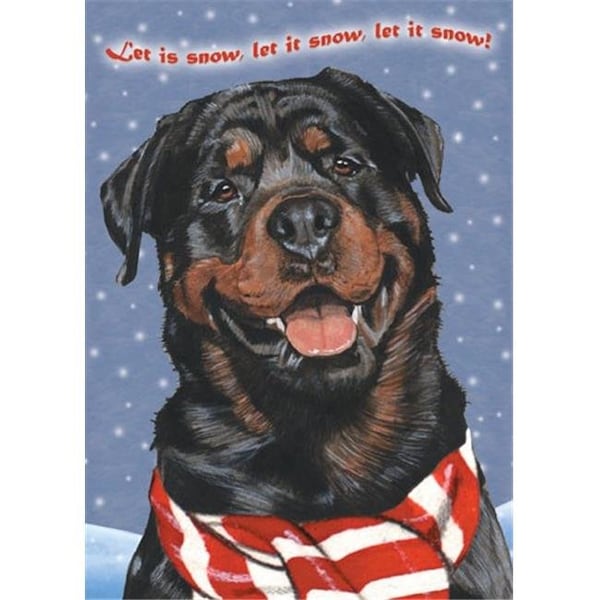 Pipsqueak Productions Pipsqueak Productions C725 Rottweiler Christmas Boxed Cards - Pack of 10 - C725