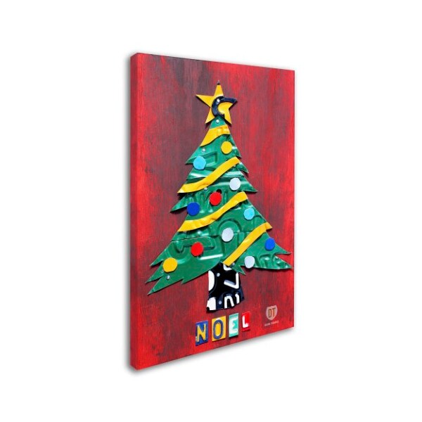 Trademark Fine Art Design Turnpike 'Noel Christmas Tree' Canvas Art, 12x19 - ALI1274-C1219GG