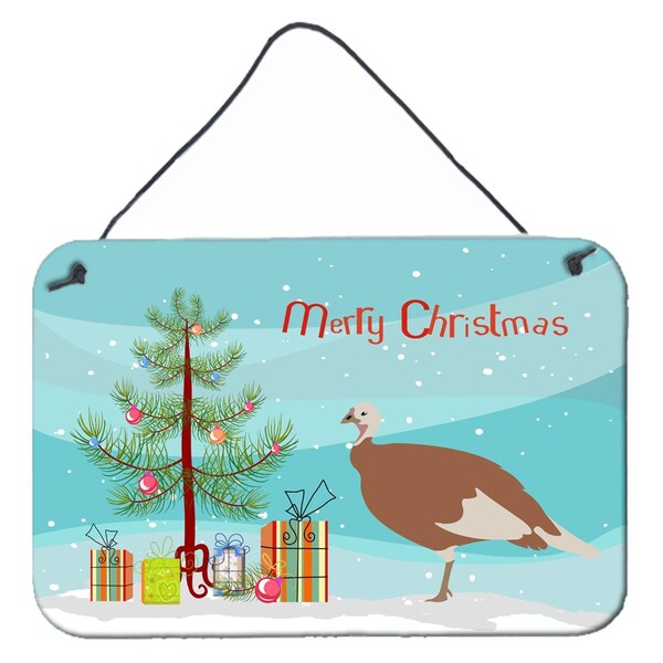 Carolines Treasures Jersey Buff Turkey Hen Christmas Wall or Door Hanging Prints - BB9351DS812