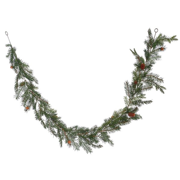 Vickerman 6 ft. x 12 in. Douglas Fir Artificial Green Christmas Garland with Cones & 99 Tip Count, 48PK - E151110
