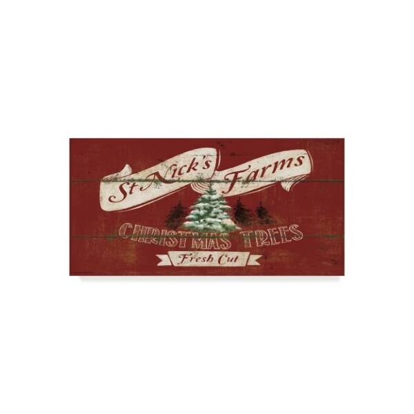 Trademark Fine Art Wellington Studio 'Holiday Signs Iv Panel' Canvas Art, 12x24 - WAP05518-C1224GG