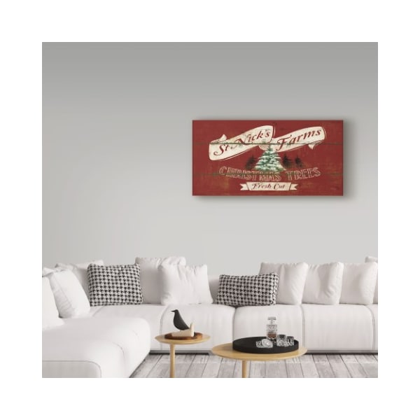 Trademark Fine Art Wellington Studio 'Holiday Signs Iv Panel' Canvas Art, 12x24 - WAP05518-C1224GG