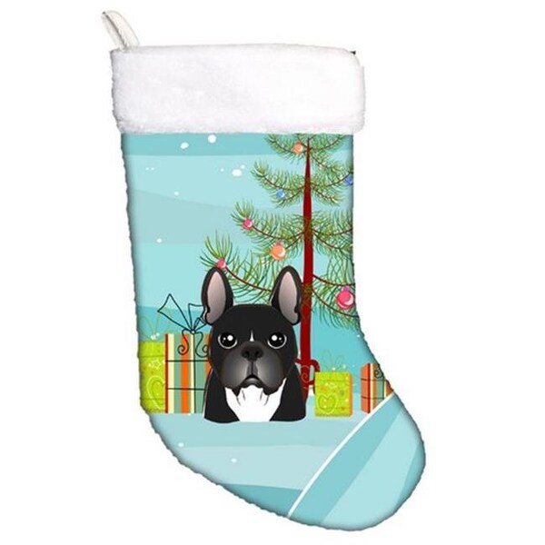 Carolines Treasures Carolines Treasures BB1599CS Christmas Tree & French Bulldog Christmas Stocking; 18 x 0.25 x 11 in. - BB1599CS