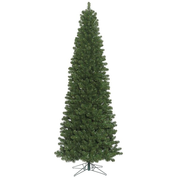 Vickerman 9 ft. x 47 in. Oregon Fir Slim Artificial Christmas Tree Unlit with 1254 Tip Count - C164085