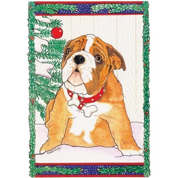 Pipsqueak Productions Pipsqueak Productions C925 Bulldog Pup Christmas Boxed Cards - Pack of 10 - C925