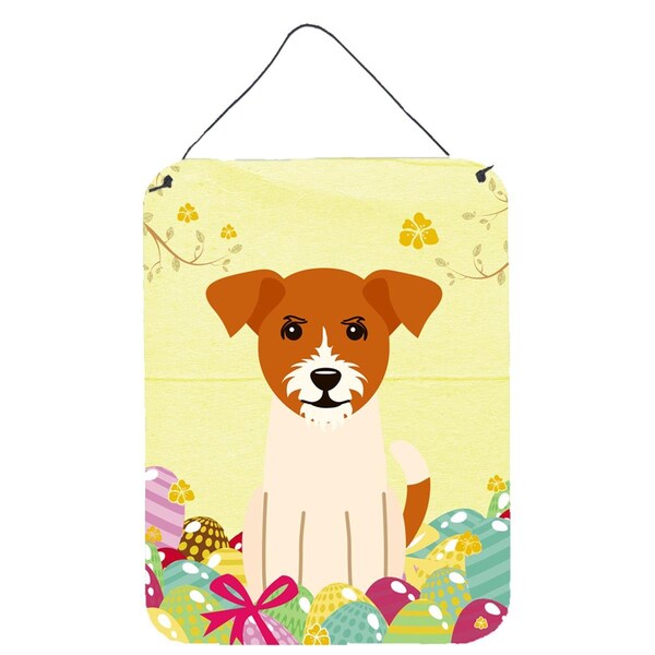 Carolines Treasures Easter Eggs Jack Russell Terrier Wall or Door Hanging Prints - BB6108DS1216