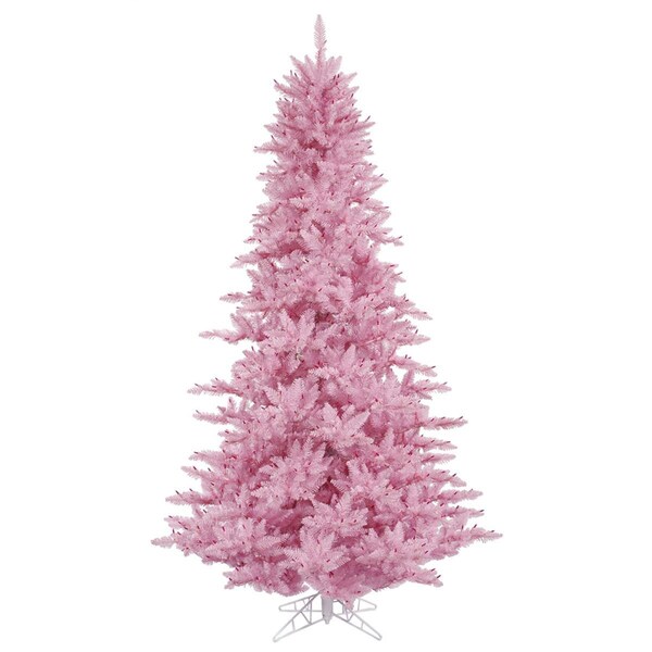 Vickerman 3 ft. x 25 in. Pink Fir Christmas Tree with 234 Tips - K163730
