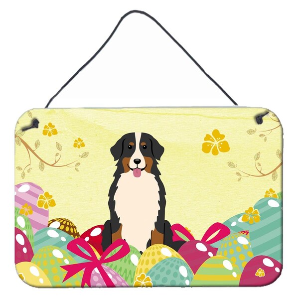 Carolines Treasures Easter Eggs Bernese Mountain Dog Wall or Door Hanging Prints - BB6036DS812