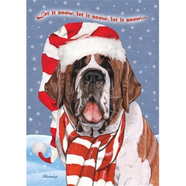 Pipsqueak Productions Pipsqueak Productions C726 Saint Bernard Christmas Boxed Cards - Pack of 10 - C726