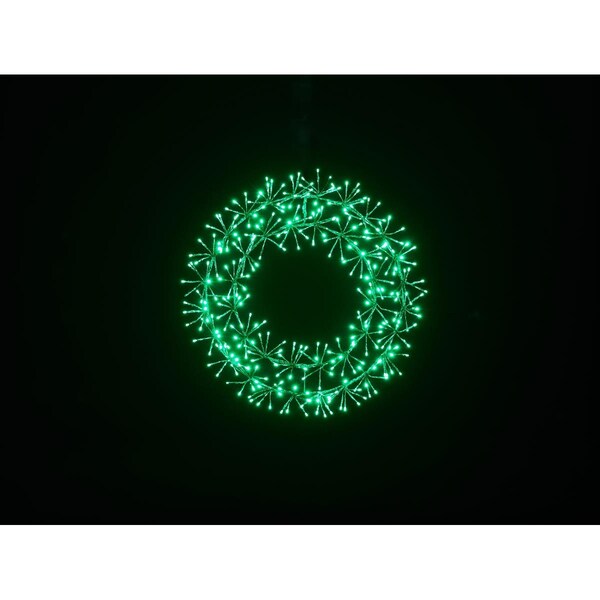 Queens Of Christmas 2 ft. Green Micro LED Wreath with Green Frame - WM-WR02-LGR